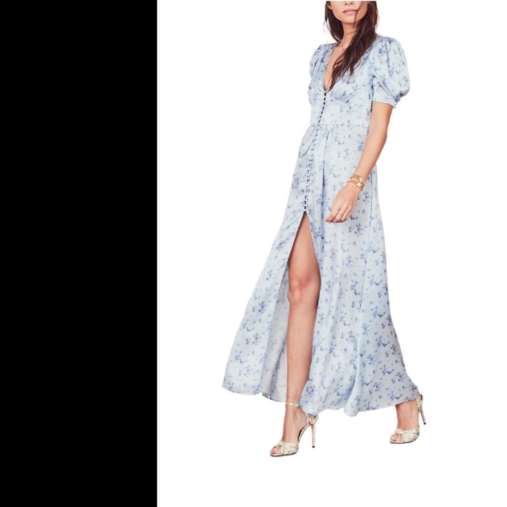 NWT LOVE SHACK FANCY Stacy Dress Mystical Blue Size 4